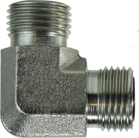 FS250044 by Midland | Hydraulic ORFS Union | 9/16-18 Male O-Ring Face Seal x 9/16-18 Male O-Ring Face Seal | 90° Elbow | Steel