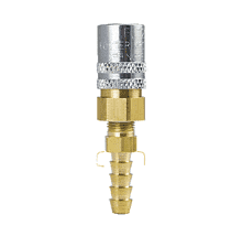 FS306V by ZSi-Foster | Quick Disconnect | FJT Series | 3/8" One Way Valved Socket | 3/8" ID Hose Stem | Straight | Brass