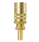 BLFS504 by ZSi-Foster | Quick Disconnect | FJT Series | 1/2" Straight-Thru Socket | 1/2" ID Hose Stem | Ball Lock | Straight | Brass