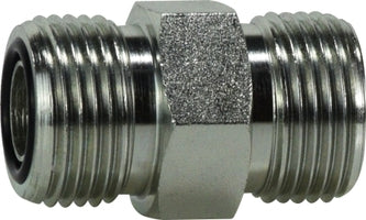 FSO240366 by Midland | Hydraulic Male Union Connector | 3/8" Tube OD x 11/16-16 Male O-Ring Face Seal | Steel