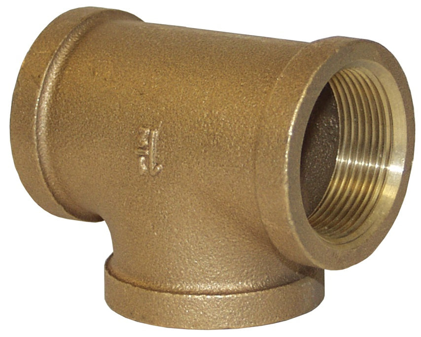 FT75B by Dixon Valve | Tee Adapter | 3/4" Female NPT x 3/4" Female NPT x 3/4" Female NPT | 125# Brass