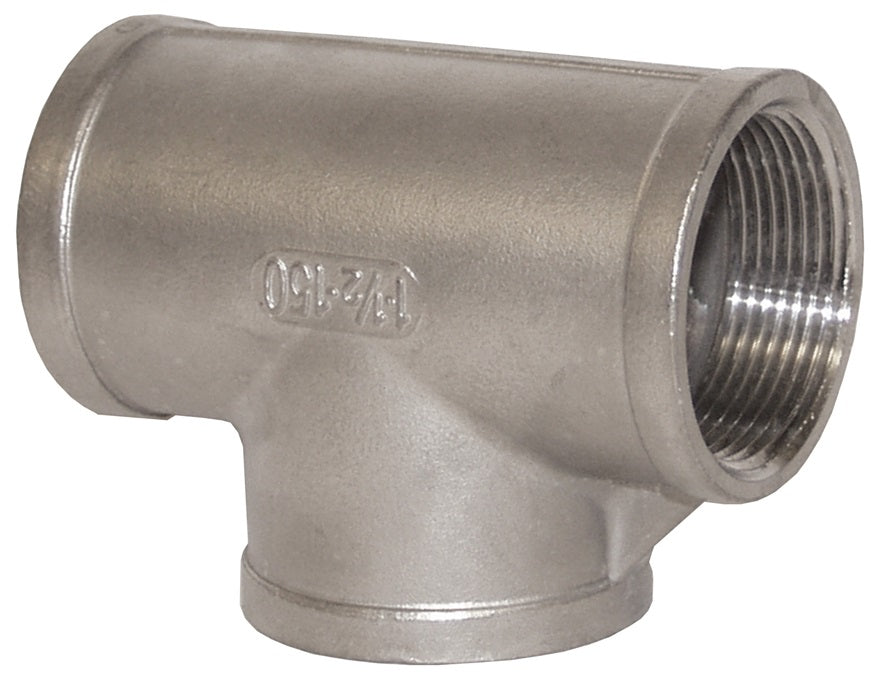 FT150SS by Dixon Valve | Tee Adapter | 1-1/2" Female NPT x 1-1/2" Female NPT x 1-1/2" Female NPT | 150# 316 Stainless Steel