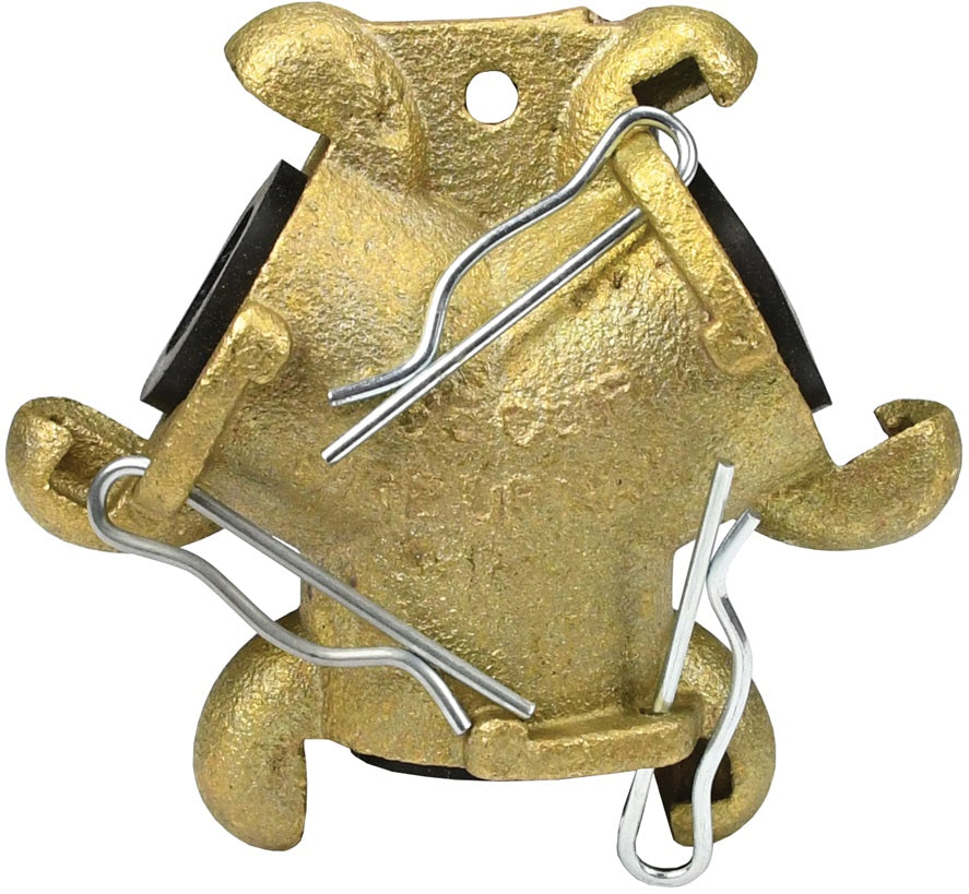 GAB10 Air King® by Dixon Valve | Pneumatic Fitting | 2-Lug Triple Connection | Chicago Style | Brass