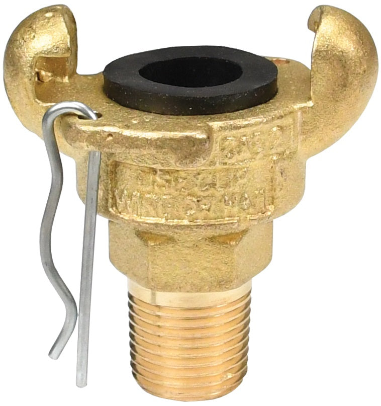 GAB12 Global Air King® by Dixon Valve | Pneumatic Fitting | 2-Lug Threaded End | Chicago Style x 1" Male NPT | Brass