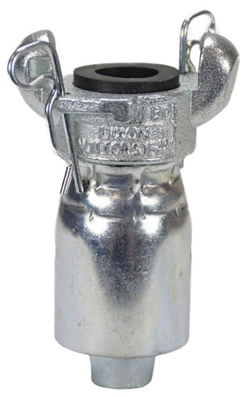 GAM6WF Global Air King® by Dixon Valve | Pneumatic Fitting | 2-Lug Hose End with Ferrule | Chicago Style x 3/4" Hose ID | Plated Steel