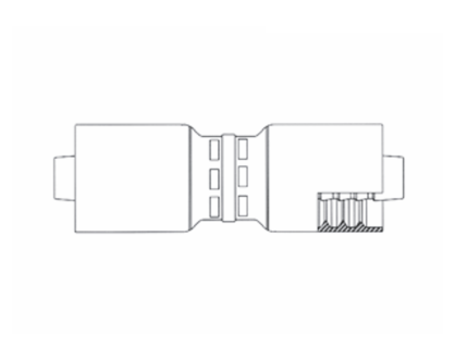 GC13-12x12 by Couplamatic | Grip Crimp Coupling | Hose Splicer Coupling | 3/4" Tube Size | Straight | Trivalent Zinc Plating
