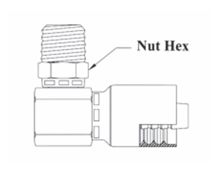 GC14-8x8 by Couplamatic | Grip Crimp Coupling | 1/2" Hose ID x 1/2-14 Thread Size Male Swivel NPTF | 90° Elbow