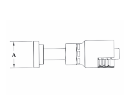 GC47-16x20 by Couplamatic | Grip Crimp Coupling | 1" Hose ID x 1-1/4" Split Flange Size | Code 61 | Straight | Trivalent Zinc Plating