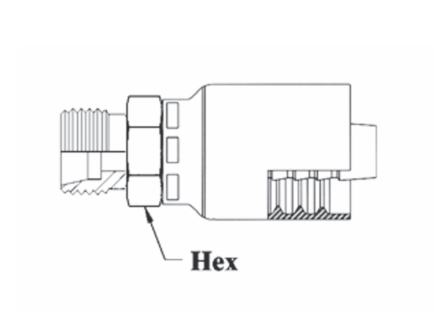 GC67-8x16 by Couplamatic | Grip Crimp Coupling | 1/2" Hose ID x M24x1.5 Thread Size DIN Heavy 24° Seat Male Solid | Straight | Trivalent Zinc Plating