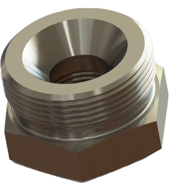 GFS-4 by Campbell Fittings | Ground Joint Coupling | Female Spud | 1" Female NPT Thread x Wing Nut Thread | Straight | Steel