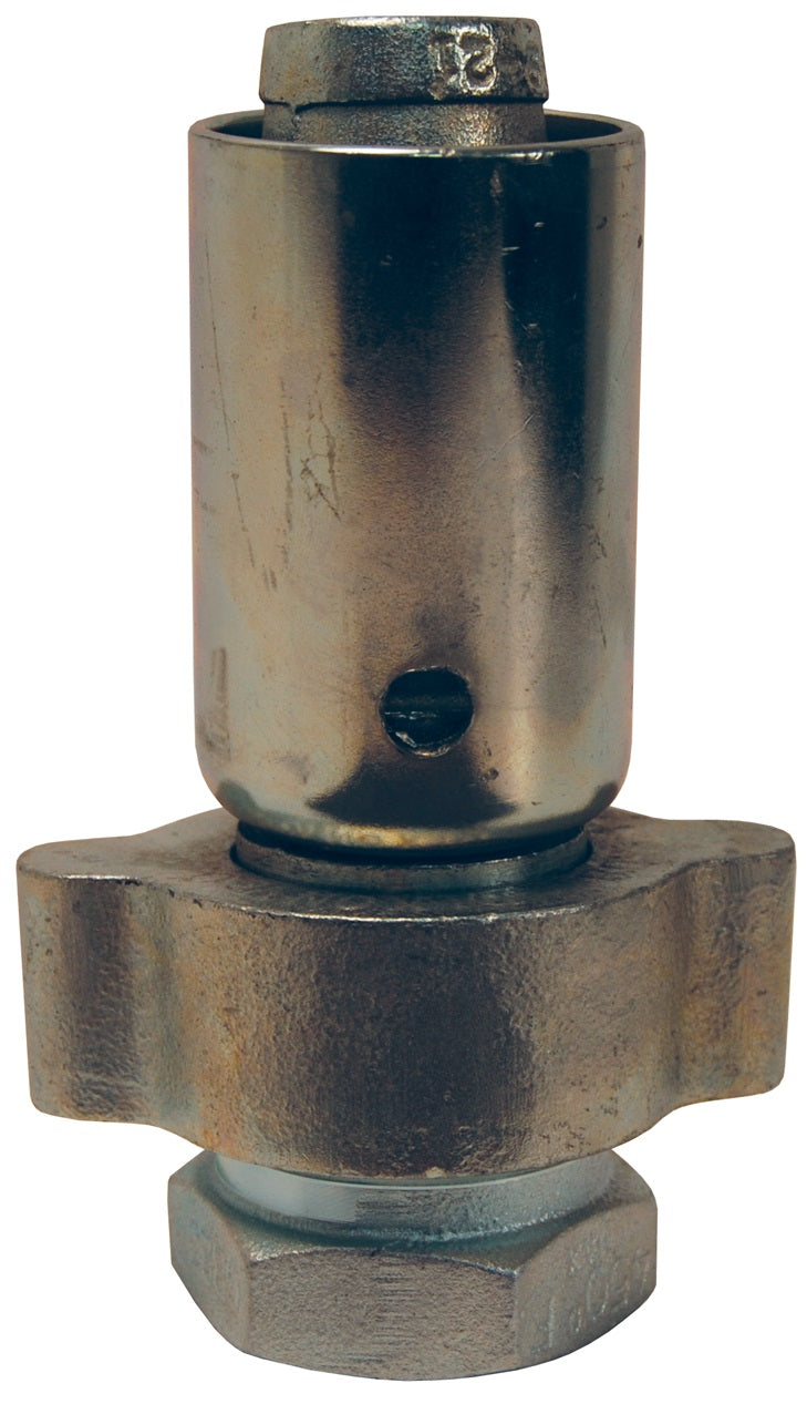 GF111P1 by Dixon Valve | Boss® Holedall® Fitting | 3" Female NPT x Hose Shank | Hose ID: from 3-30/64" to 3-40/64" | Plated Iron/Steel