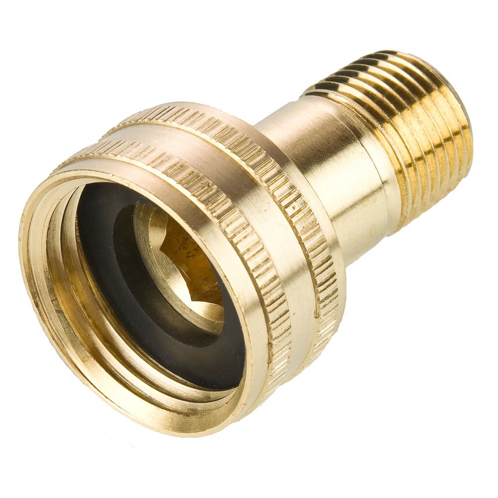 88GH-12-6 by Parker | Garden Hose Fittings | 3/4" Female Swivel Hose Thread x 3/8" Male Pipe Thread | 1.69" Length | Straight | Brass | Pack of 25