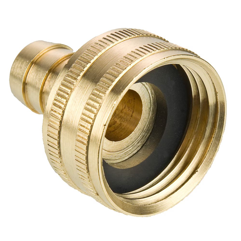90GH-12-3 by Parker | Garden Hose Fittings | 3/4" Female Swivel Hose Thread x 3/16" Hose Barb | 1.29" Length | Straight | Brass | Pack of 10
