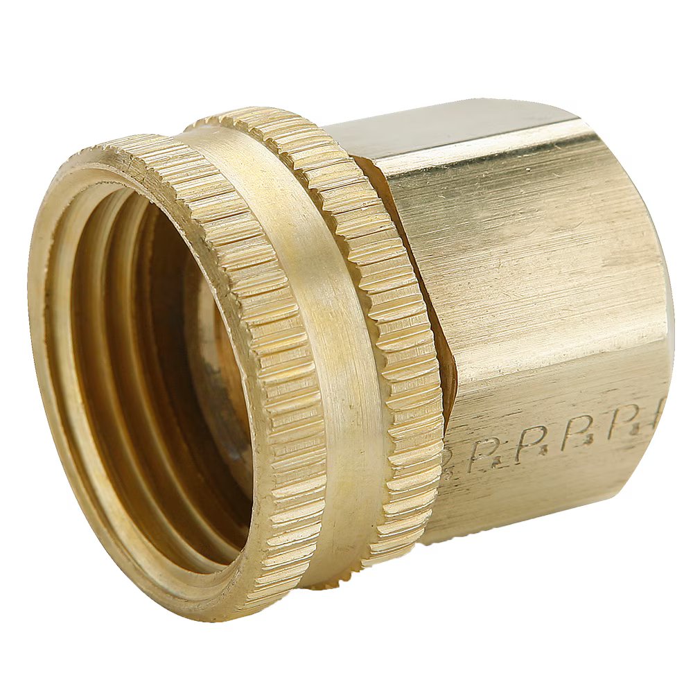 99GHSV-12-12 by Parker | Garden Hose Fittings | 3/4" Female Swivel Hose Thread x 3/4" Female Pipe Thread | 1-3/16" Hex | 1.34" Length | Straight | Brass | Pack of 10