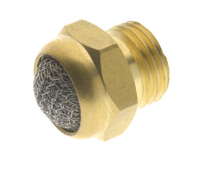 7020-3/4 by AIGNEP | Mufflers and Silencers Series | 3/4" BSPP Breather Vent | 304 Stainless Steel Mesh | 100 Micron | 14 to 176 F | Brass