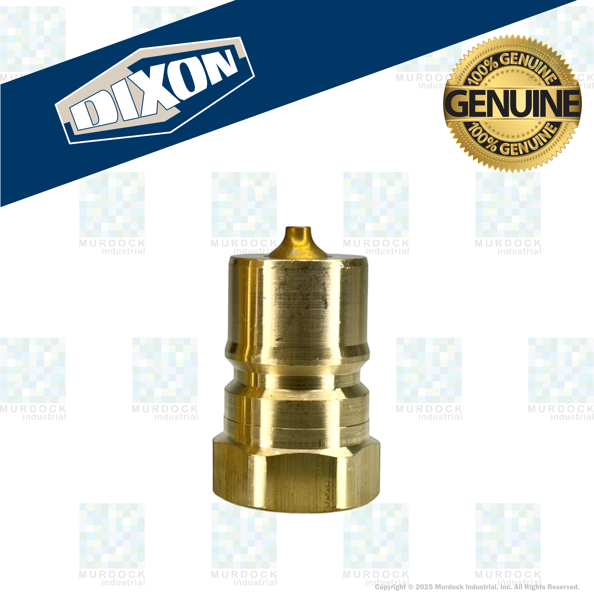H4F4-B by Dixon Valve | Hydraulic Quick Disconnect Coupling | H-Series | 1/2" Female NPTF x 1/2" ISO-B Interchange | Plug | Brass