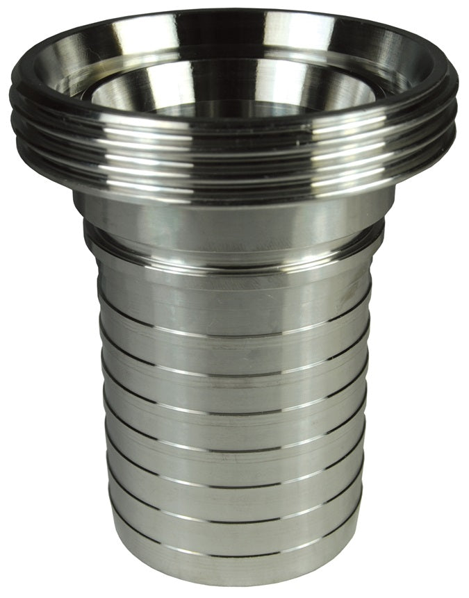 HA0236 by Dixon Valve | Holedall® DIN External Crimp Fitting | Male Stem | 50 DIN | 2" Size | 316 Stainless Steel