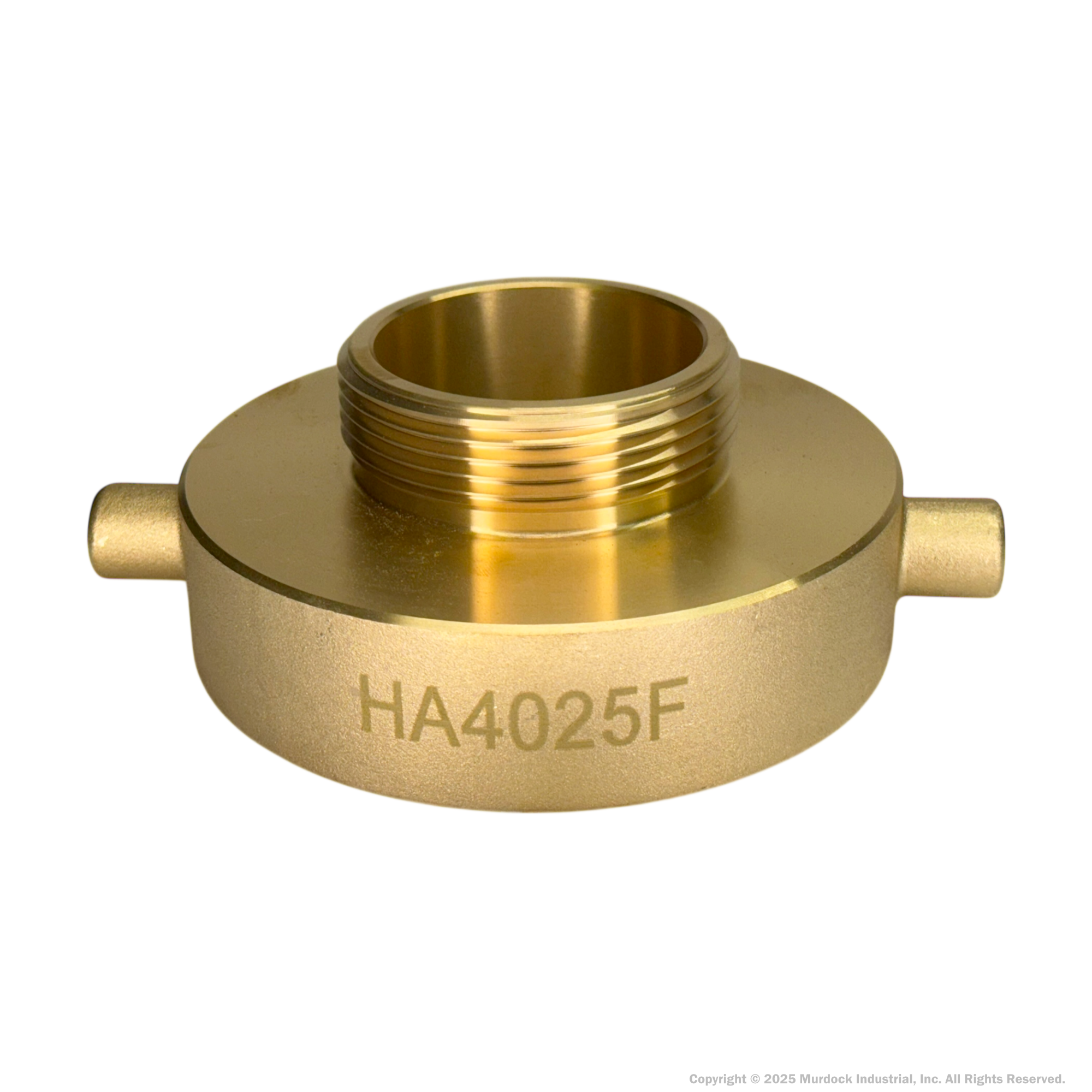 HA4025F Dixon Cast Brass Hydrant Adapter - Pin Lug - Increaser / Reducer - 4" Female NST(NH) x 2-1/2" Male NST(NH)