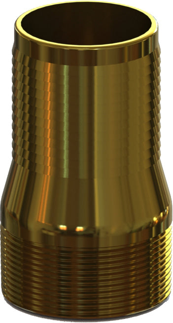 HAB-16 by Campbell Fittings | Threaded Combination Nipple | 4" Male NPT Thread x 4" Hose Barb | Brass