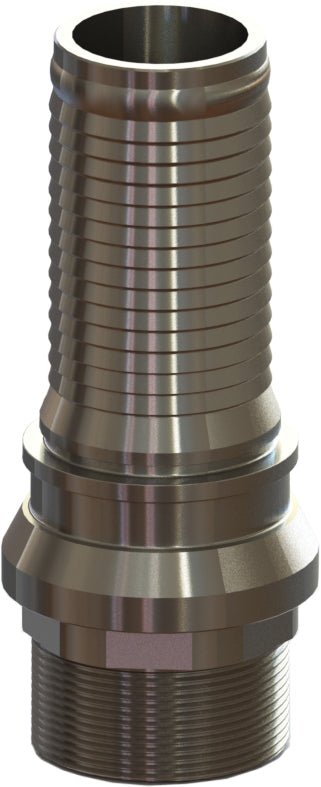 HALPS-6C SW by Campbell Fittings | Crimpnology Nipple | 1-1/2" Male Swivel x 1-1/2" Hose Barb | Plated Steel
