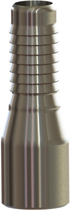 HASS-2 BV by Campbell Fittings | Beveled Combination Nipple | 1/2" Beveled End x 1/2" Hose Barb | 316 Stainless Steel