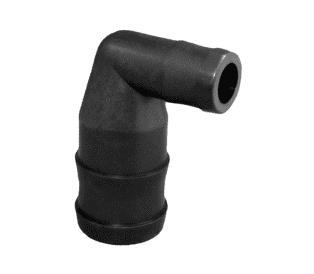 HBB20012590 by Banjo | Pipe Fitting | 2" Hose Barb x 1-1/4" Hose Barb | 90° Elbow | 300 PSI | Polypropylene | Pack of 10