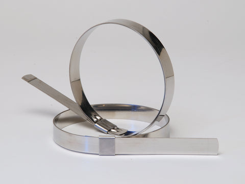 HBJS314 by Strapbinder | Smooth-Seal™ J-Series | 4-1/2" ID | 3/4" Width | .027" Thickness | Galvanized Steel | Box of 25