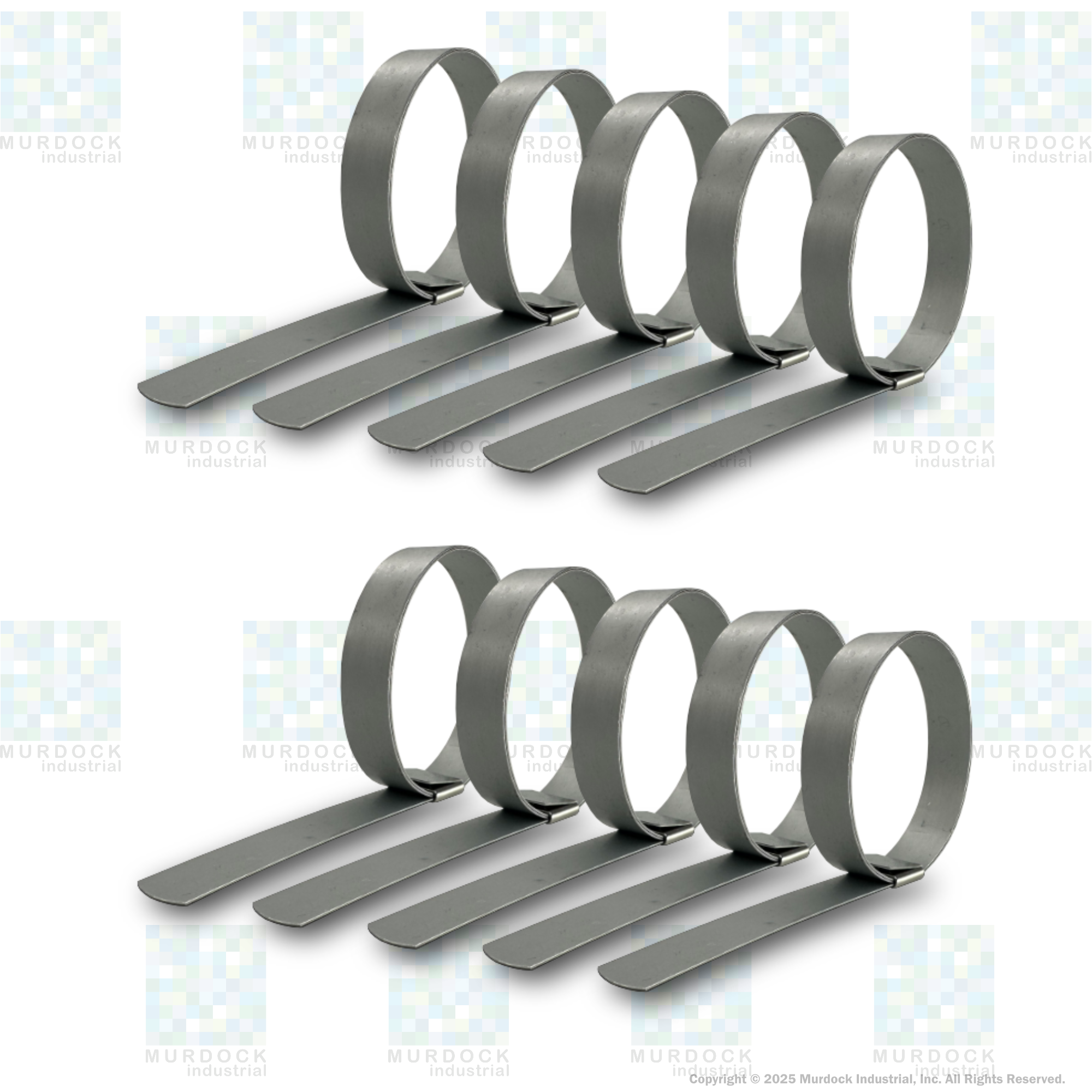 HBCP14 by Strapbinder | Center Punch Clamp | 3-1/2" ID | 5/8" Width | .027" Thickness | Galvanized Carbon Steel | Box of 50