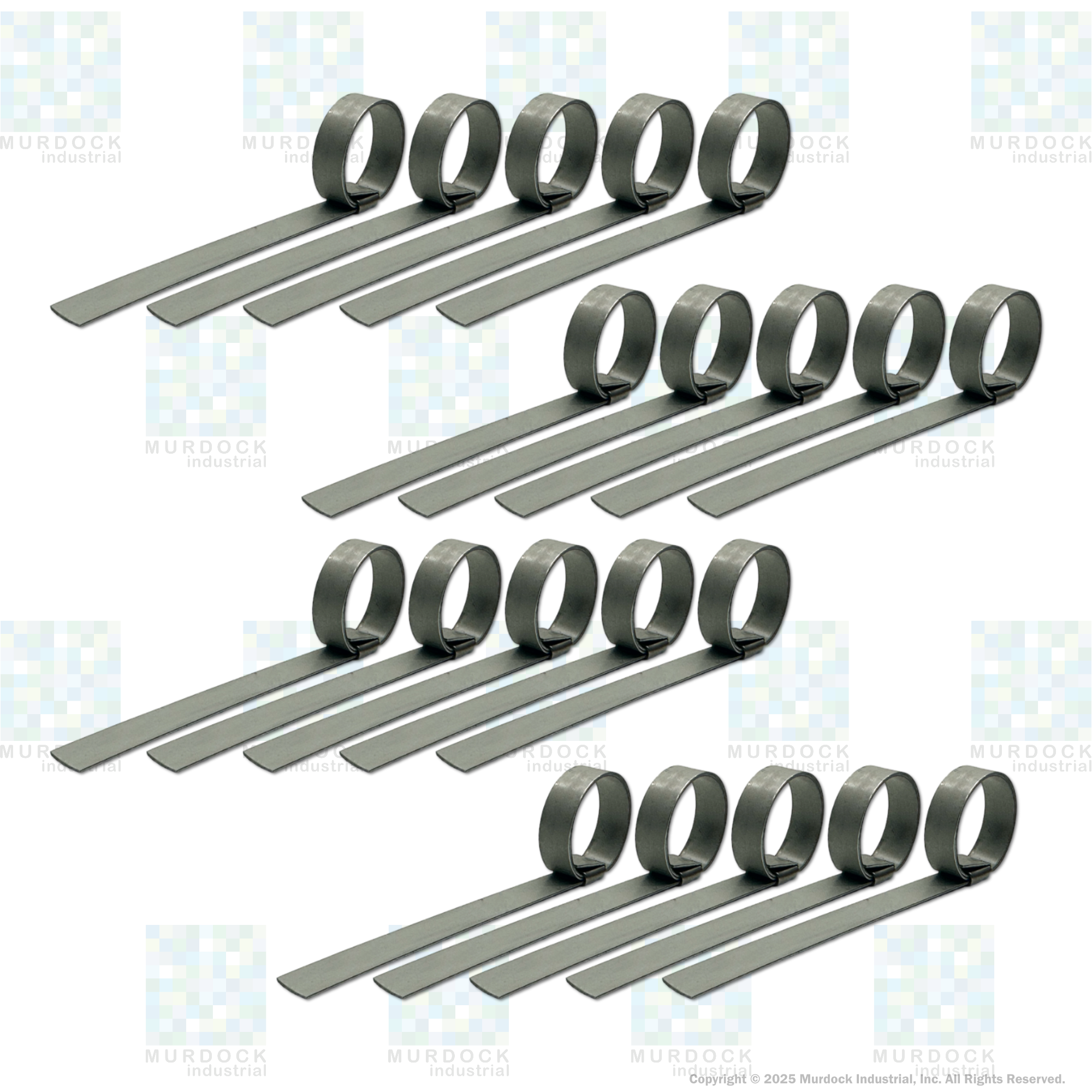 HBCP3 by Strapbinder | Center Punch Clamp | 13/16" ID | 3/8" Width | .027" Thickness | Galvanized Carbon Steel | Box of 100