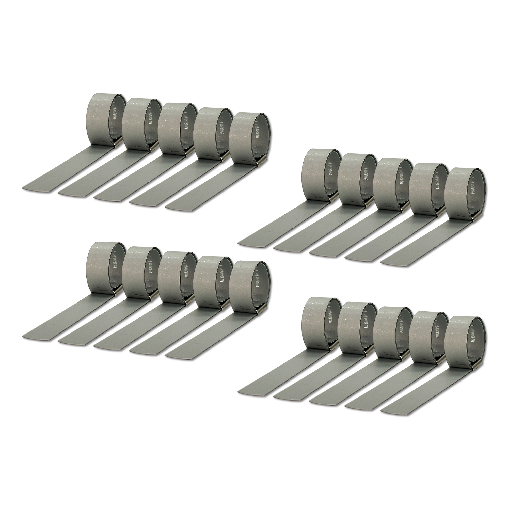 HBCP5 by Strapbinder | Center Punch Clamp | 1-1/4" ID | 5/8" Width | .027" Thickness | Galvanized Carbon Steel | Box of 100