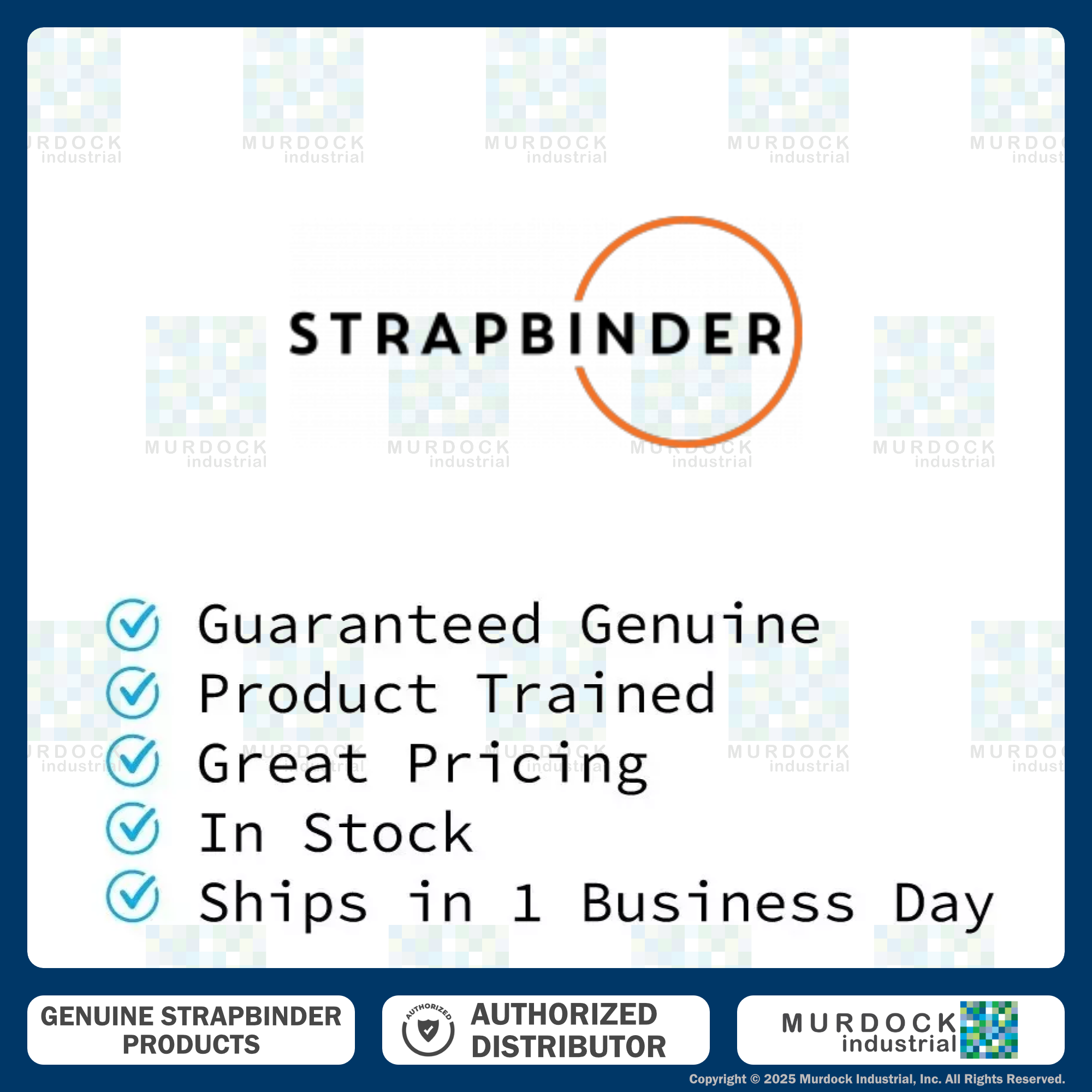 HBCP8 by Strapbinder | Center Punch Clamp | 2" ID | 5/8" Width | .027" Thickness | Galvanized Carbon Steel | Box of 100