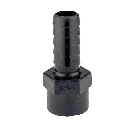 HBF075-100 by Banjo | Pipe Fitting | Female Hose Barb | 3/4" Female NPT x 1" Hose Shank | 300 PSI | Polypropylene | Pack of 10