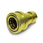 B8HP36BS192 Hansen® by Danfoss | HK 1-8 Series | 1" Female BSPP x 1" ISO 7241-1 B Interchange Quick Disconnect | Female Socket | EPDM Seal | Brass