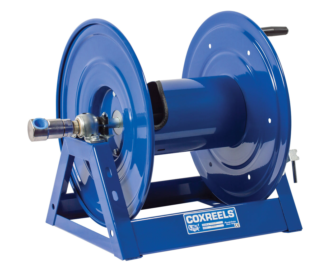1125-6-50 by Coxreels | 1125 Series | 3,000 PSI Hand Crank Hose Reel | 1" Hose ID, 1" FNPT Inlet | Steel | 50ft Capacity, Hose Not Included