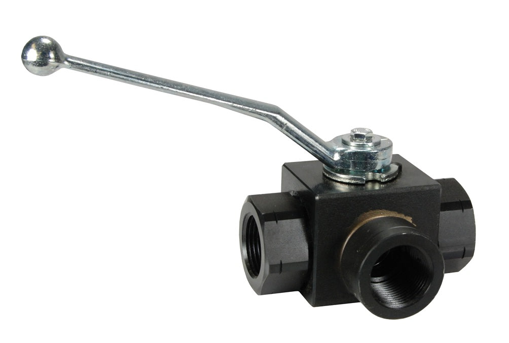 HPBV10-3WAY by Dixon Valve | High Pressure 3-Way Ball Valve | Full Bore | 1" Female NPT x 1" Female NPT x 1" Female NPT | Carbon Steel