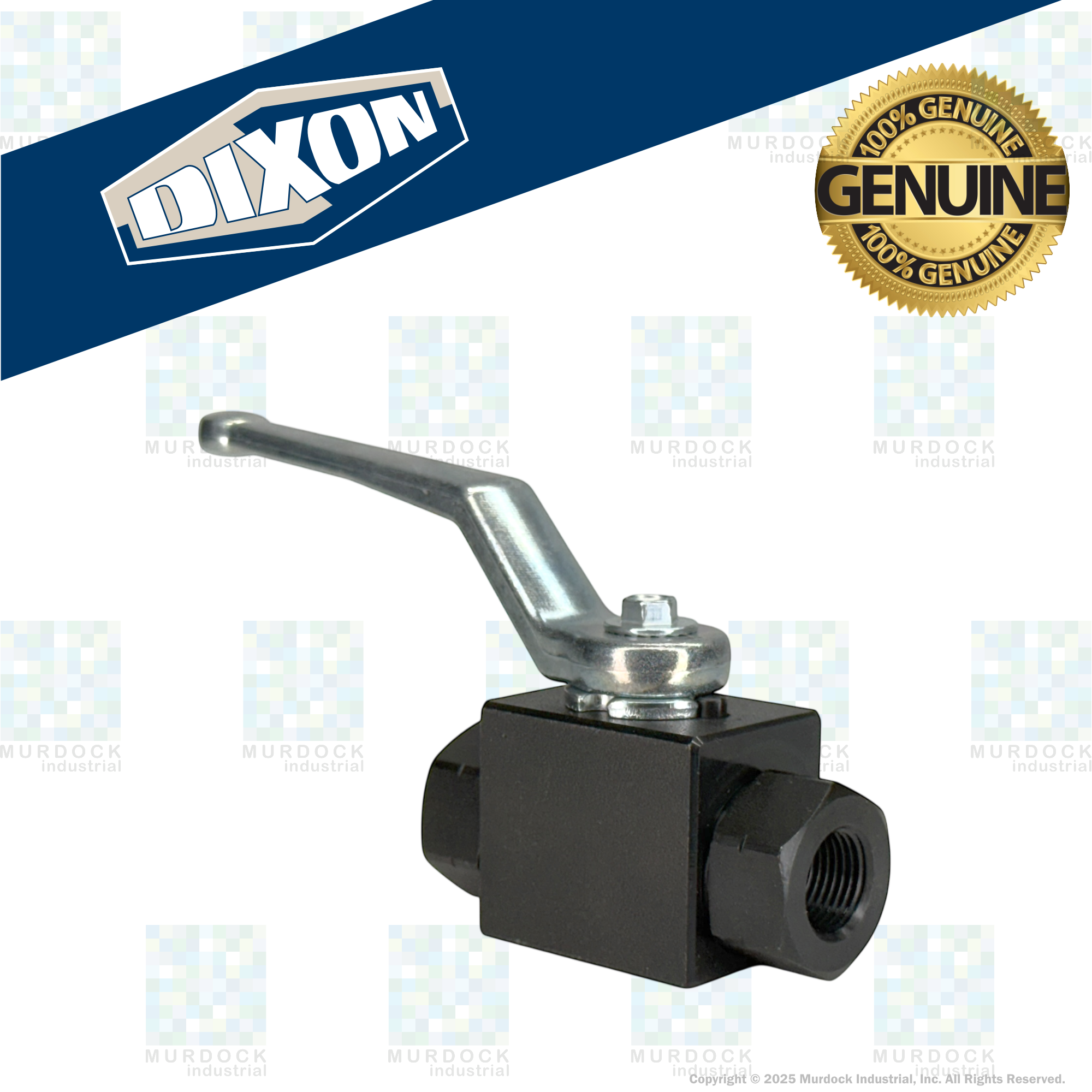 HPBV125 by Dixon Valve | High Pressure Ball Valve | Full-Bore | 1-1/4" Female NPT x 1-1/4" Female NPT | Carbon Steel
