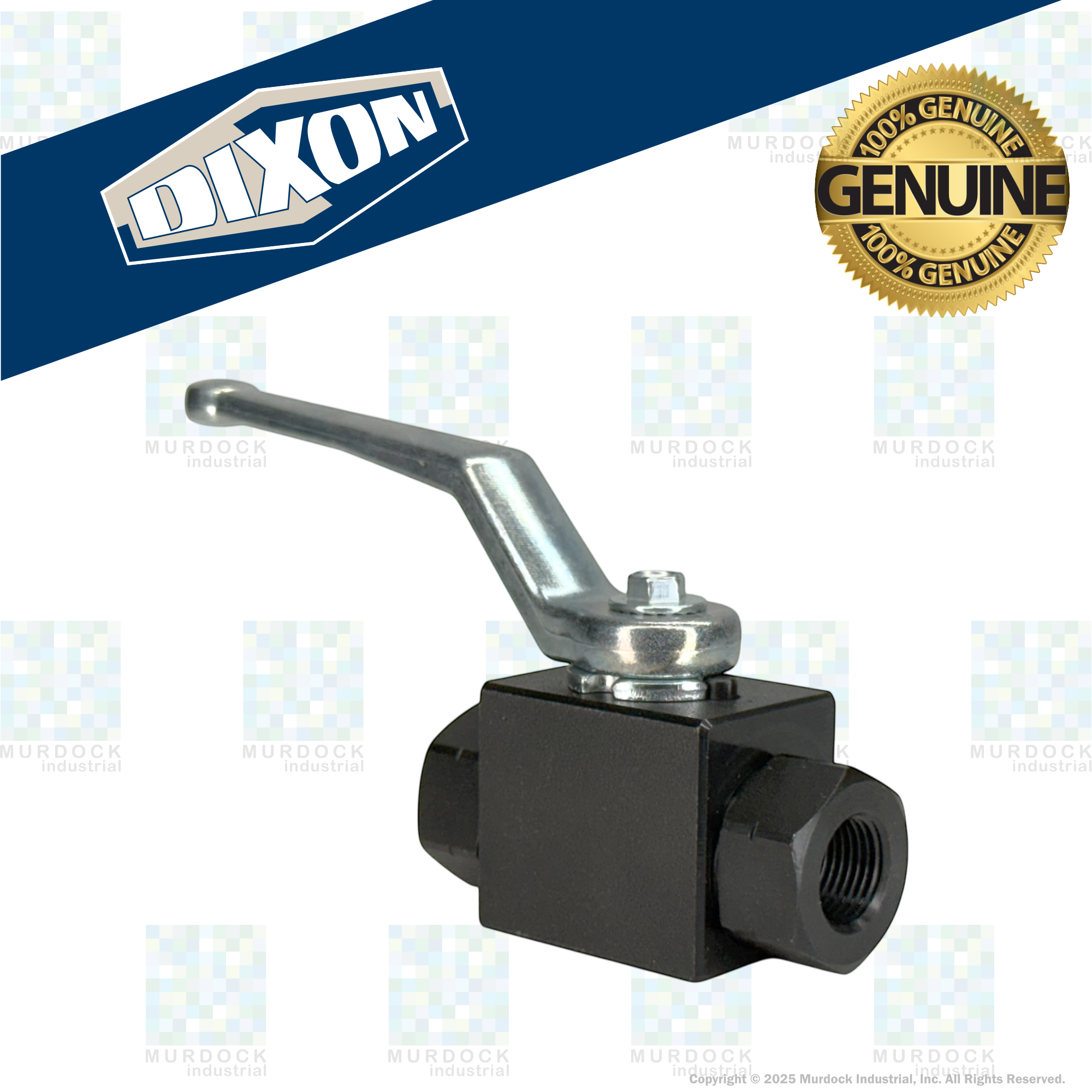 HPBV12 by Dixon Valve | High Pressure Ball Valve | Full-Bore | 1/2" Female NPT x 1/2" Female NPT | Carbon Steel