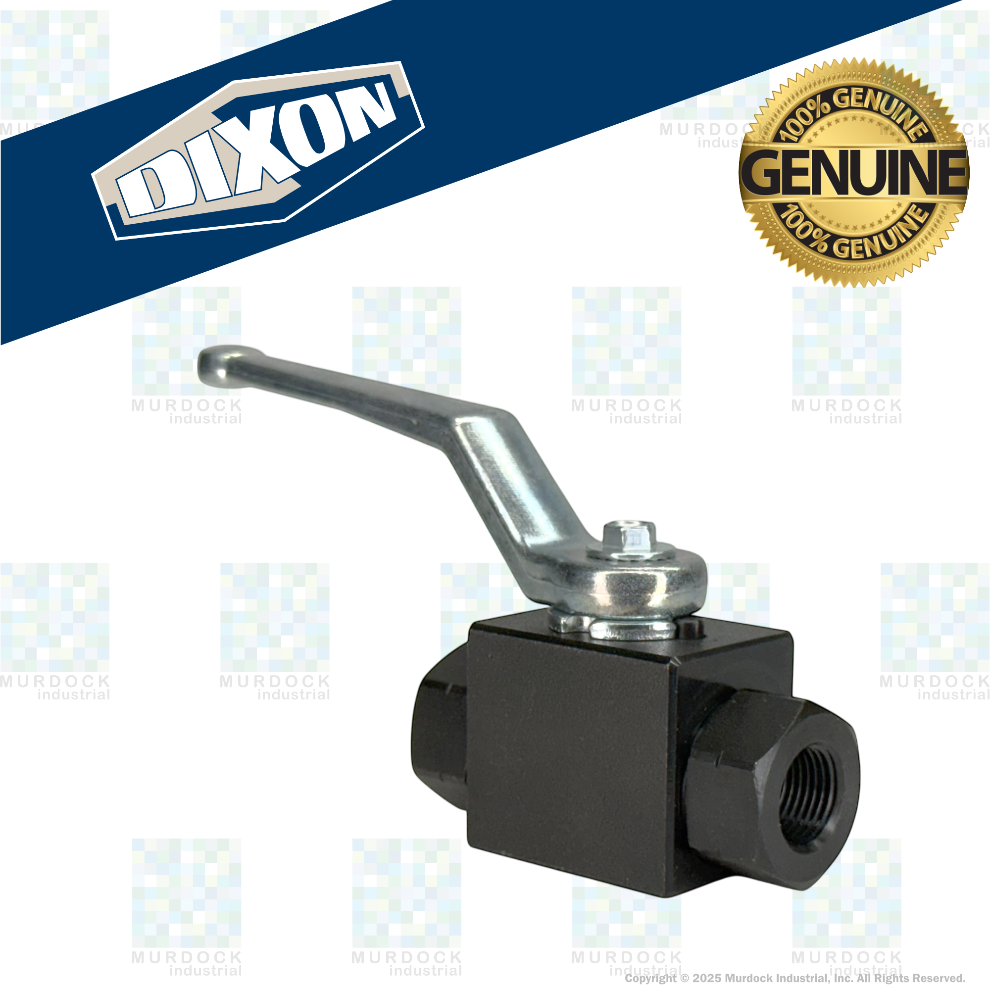 HPBV150 by Dixon Valve | High Pressure Ball Valve | Full-Bore | 1-1/2" Female NPT x 1-1/2" Female NPT | Carbon Steel