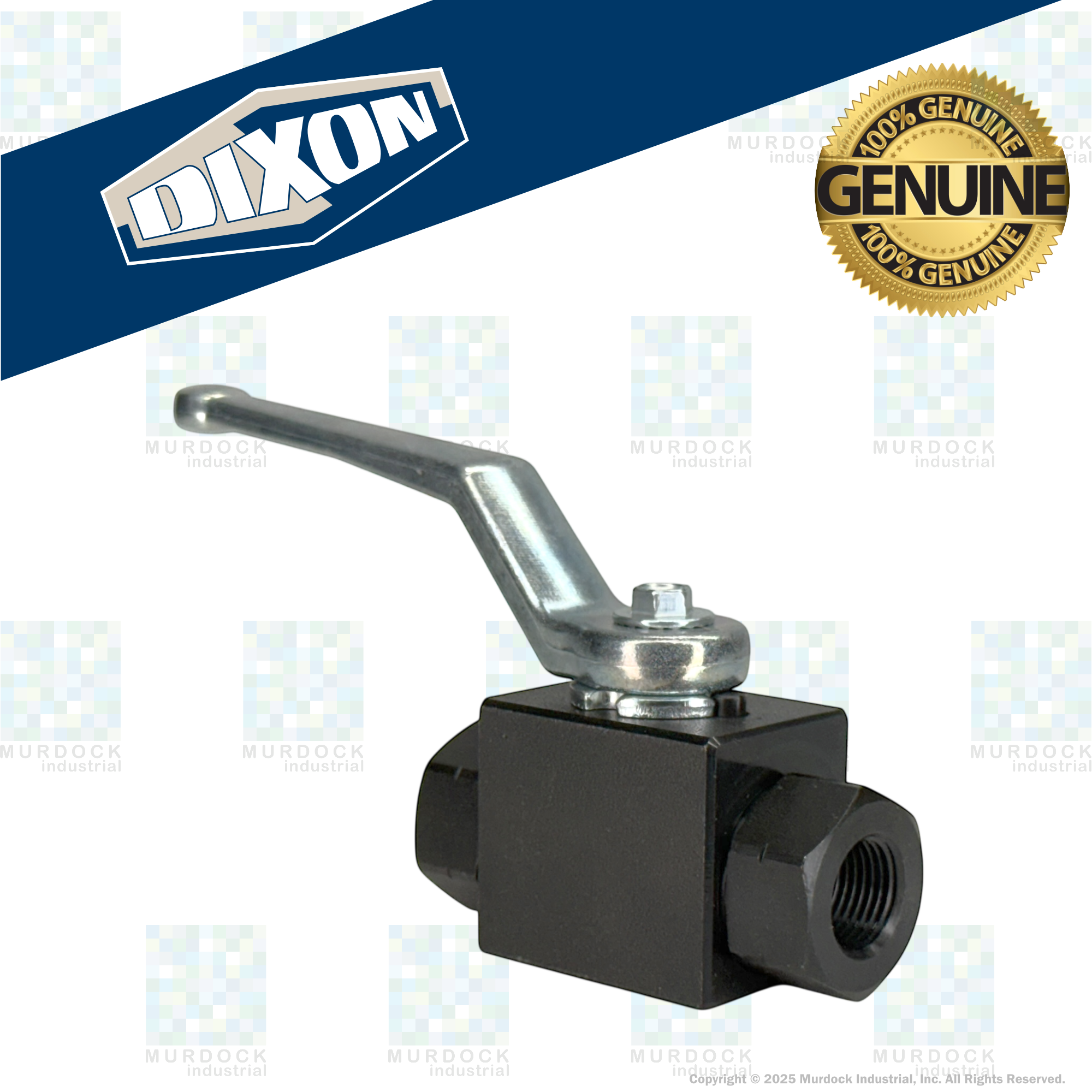 HPBV38 by Dixon Valve | High Pressure Ball Valve | Full-Bore | 3/8" Female NPT x 3/8" Female NPT | Carbon Steel
