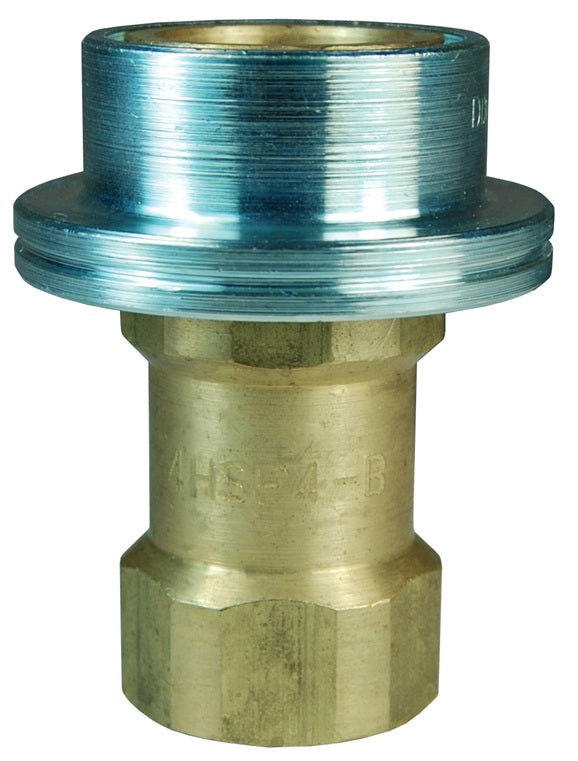 3HSF3-B by Dixon Valve | Hydraulic Quick Disconnect Coupling | HS-Series | 3/8" Female NPTF x 3/8" ISO-B Steam Interchange | Socket | EPDM Seal | Brass