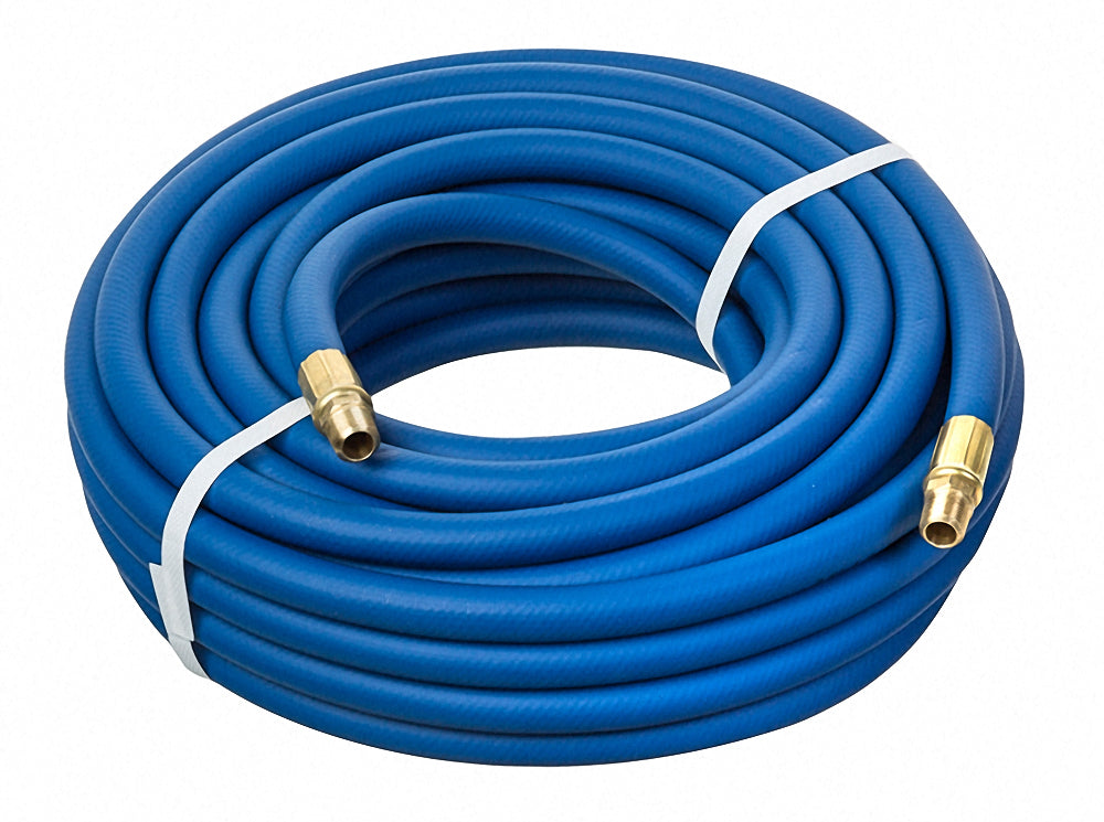HS1176-04X100 Kuri-Tec by Kuriyama | HS1176 Series | General Service PVC Pneumatic Air Tool Hose Assembly | 1/4" ID | 1/4" x 1/4" Male NPT | Blue | 100ft Length