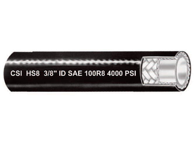 1/4" HS8 by Couplamatic | Thermoplastic Hydraulic Hose | Aramid Braid | SAE 100R8 | 1/4" ID | 250ft