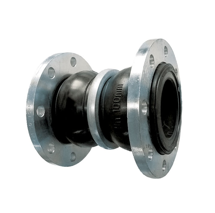 HTDRF80X13 by Kuriyama | HTDRF Series | Double Sphere Rubber Expansion Joint | Flange Ends | 8" Size | 13" Length | Carbon Steel / Nylon