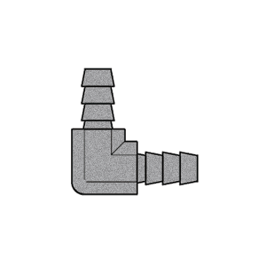 B-177-0505C Breco by Foster | 5/16" Hose Barb x 5/16" Hose Barb | 90° Elbow