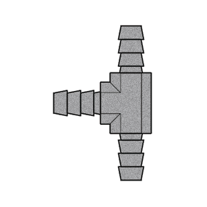 B-179-1010C Breco by Foster | 5/8" Hose Barb x 5/8" Hose Barb | Tee