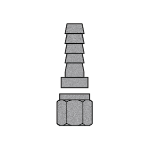 B-144-0306K Breco by Foster | 3/16" Hose Barb x 3/16" Female SAE 45° Flare | Swivel | Straight