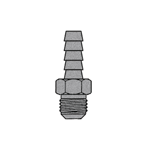 B-142-0612C Breco by Foster | 3/8" Hose Barb x 1/2" Male SAE 45° Flare | Straight