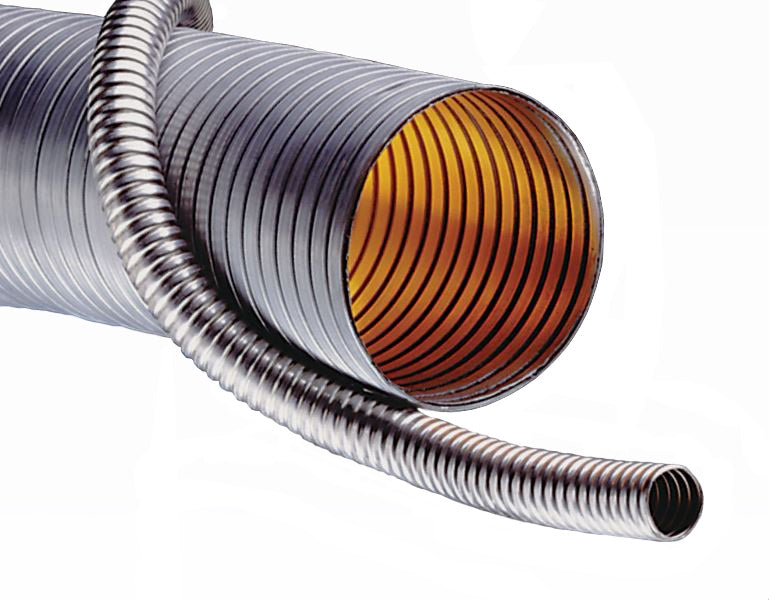 HTS4100-400X25 Hose Tec® by Kuriyama | HTS4100 Series | Rough Bore Interlocked Metal Hose | Extra Light Weight | 4" ID | 304 Stainless Steel | 25ft Length