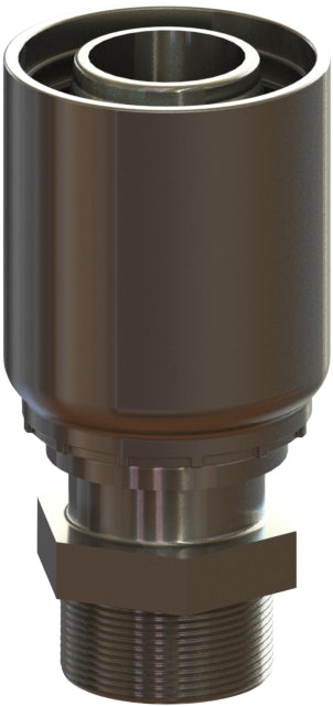 IMS-8V by Campbell Fittings | Ground Joint Coupling | Interlocking Male Stem | with staked-on ferrule | 2" Hose Size | Plated Steel