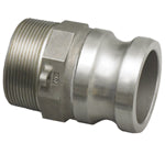 F500BR by Campbell Fittings | Insta-Lock™ | Cam & Groove Coupling | Type F | 5" Male Adapter x 5" Male NPT Thread | Brass